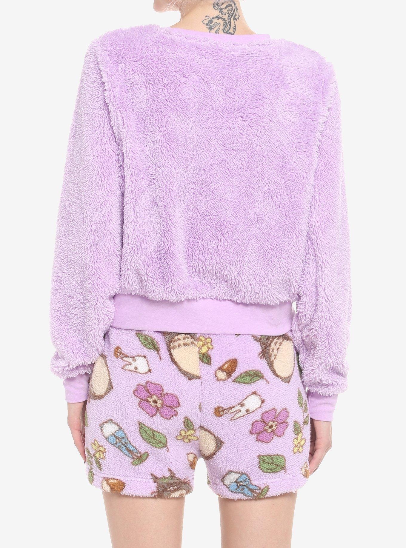 Studio Ghibli My Neighbor Totoro Fuzzy Girls Lounge Set, PURPLE, alternate