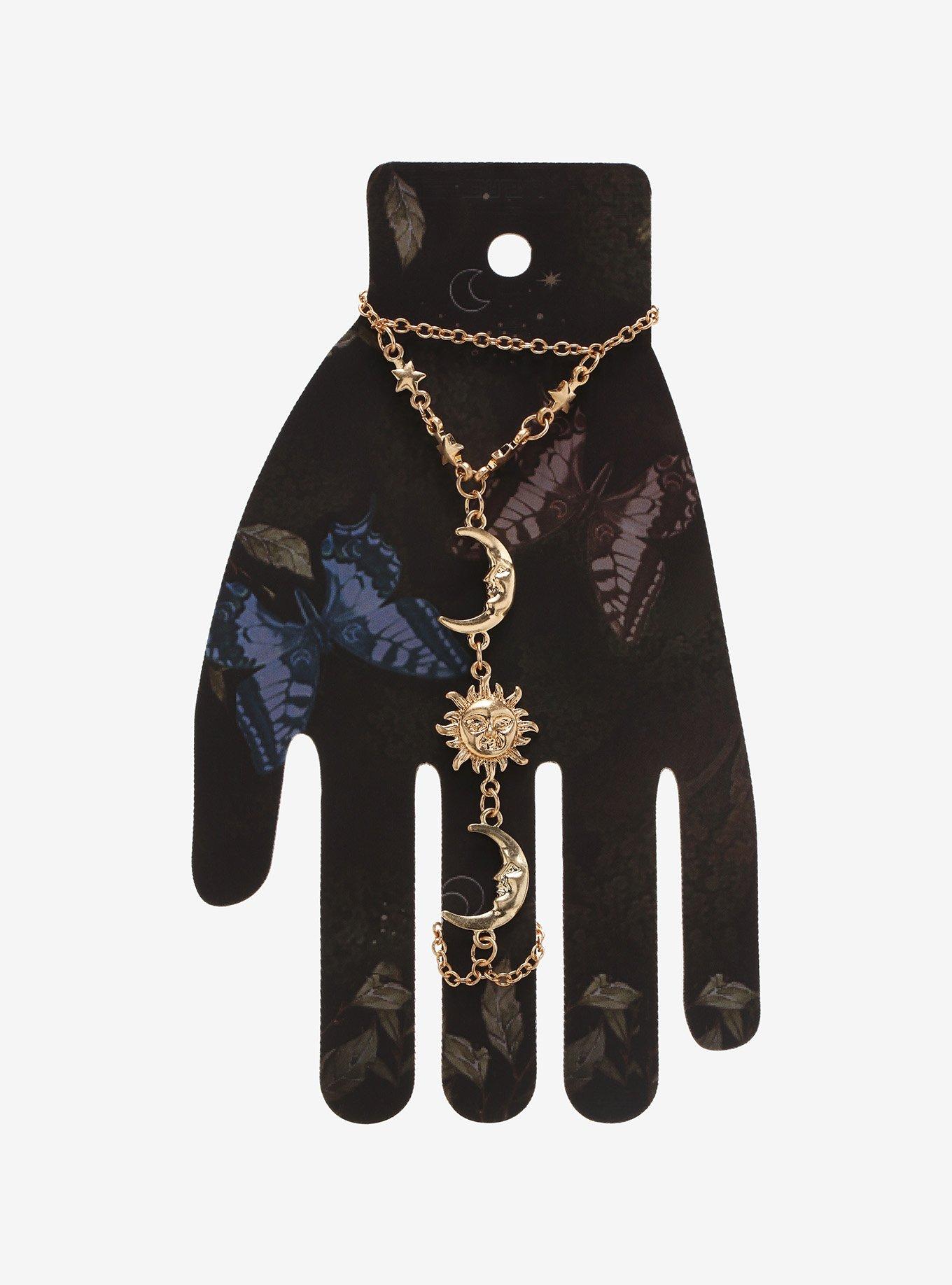 Celestial Chain Hand Ring Bracelet, , alternate