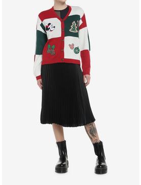 Her Universe Disney Holiday Mickey Mouse Patchwork Girls Cardigan, , hi-res