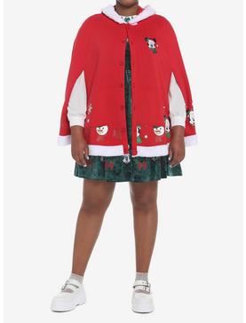 Her Universe Disney Holiday Mickey Mouse Hooded Girls Cape Plus Size, , hi-res