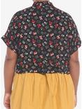 Mushroom Allover Print Girls Woven Button-Up Plus Size, MULTI, alternate