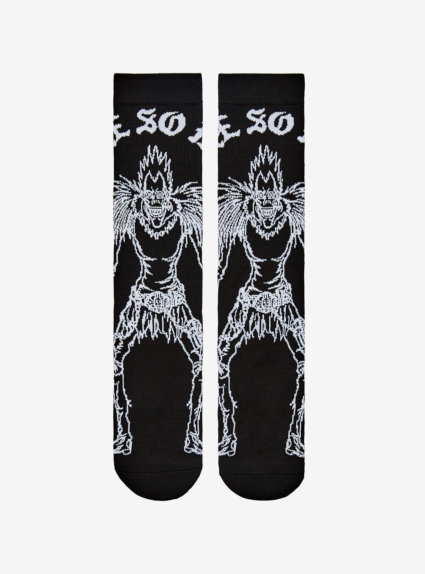 Death Note Ryuk Outline Crew Socks, , alternate