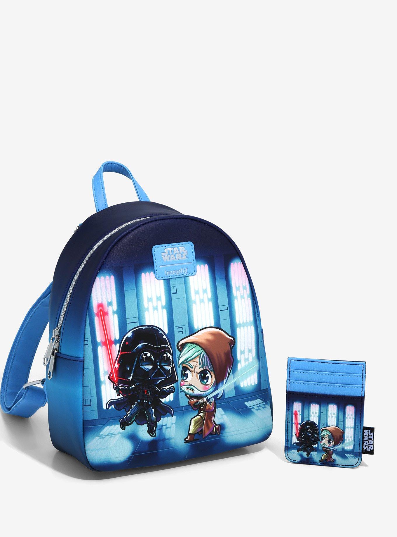 Loungefly Star Wars Obi Wan Vs. Darth Vader Chibi Characters Mini Backpack Her Universe