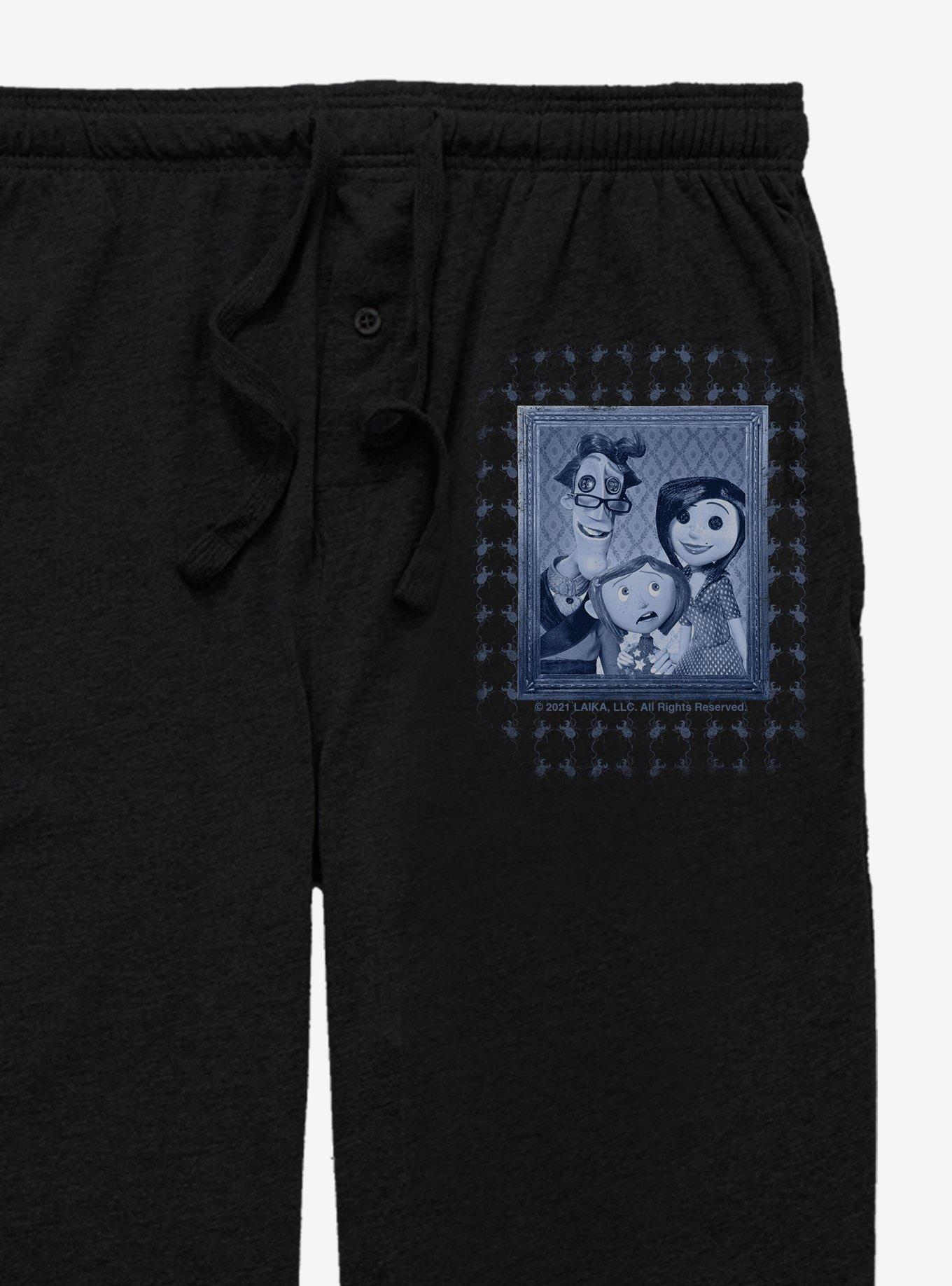 Coraline Family Portrait Pajama Pants, BLACK, alternate