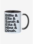 Billie & Ella & Sarah & Etta & Nina & Dinah Mug, , alternate