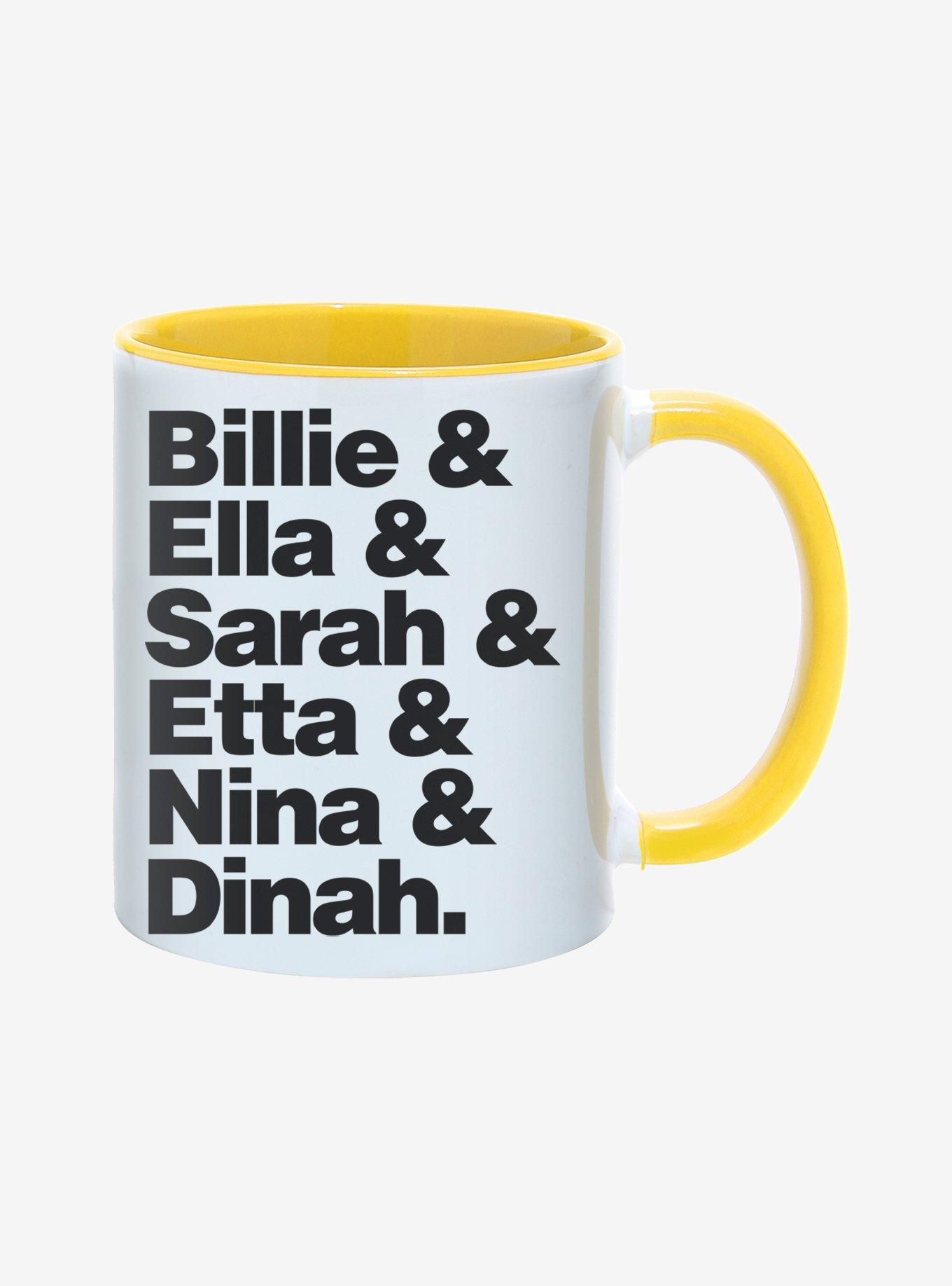 Billie & Ella & Sarah & Etta & Nina & Dinah Mug, SPRING YELLOW, alternate