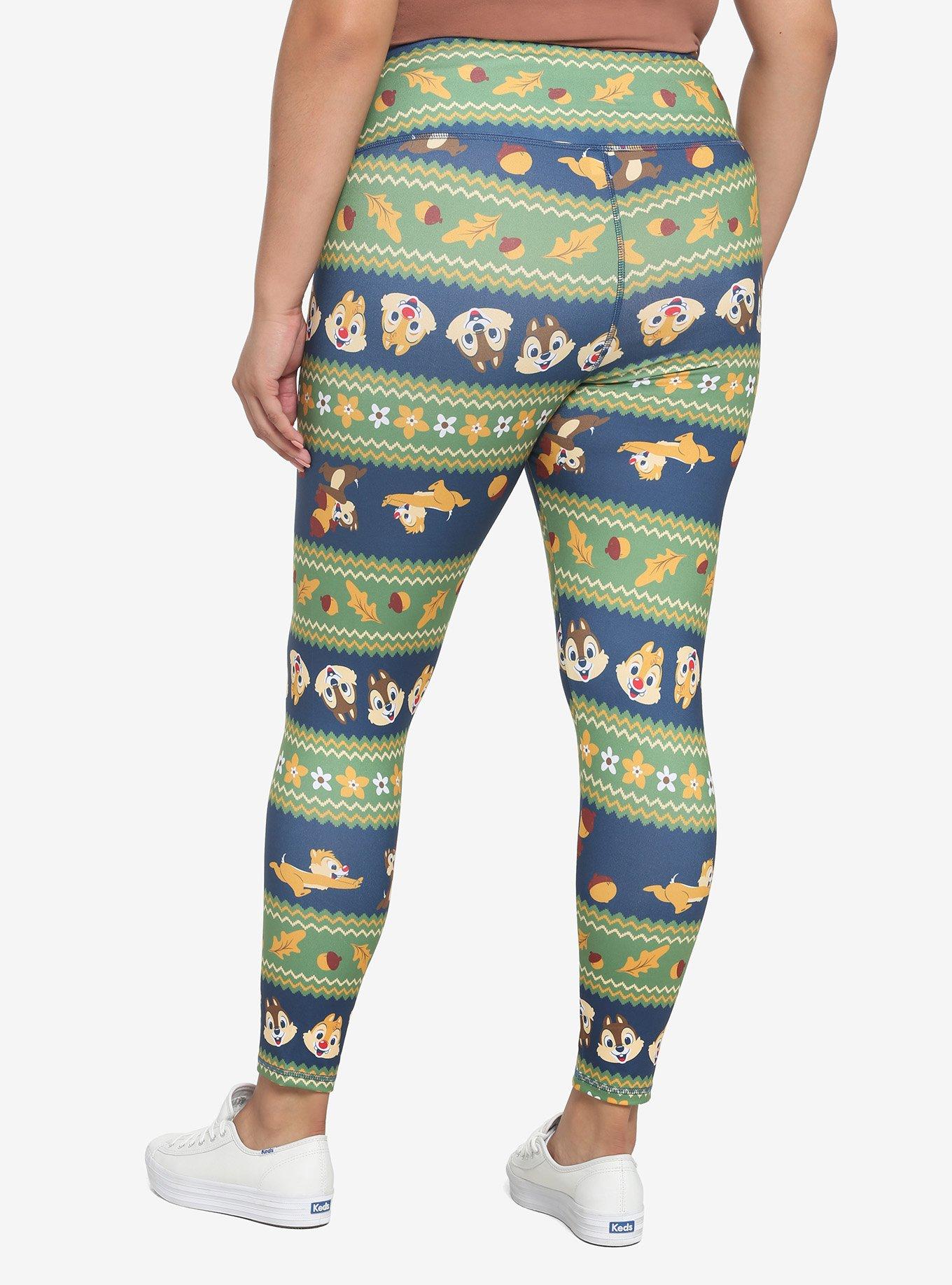 Disney Chip 'N Dale Fair Isle Leggings Plus Size, MULTI, alternate