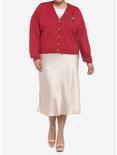 Her Universe Holiday Retro Mistletoe Skimmer Cardigan Plus Size, RED, alternate