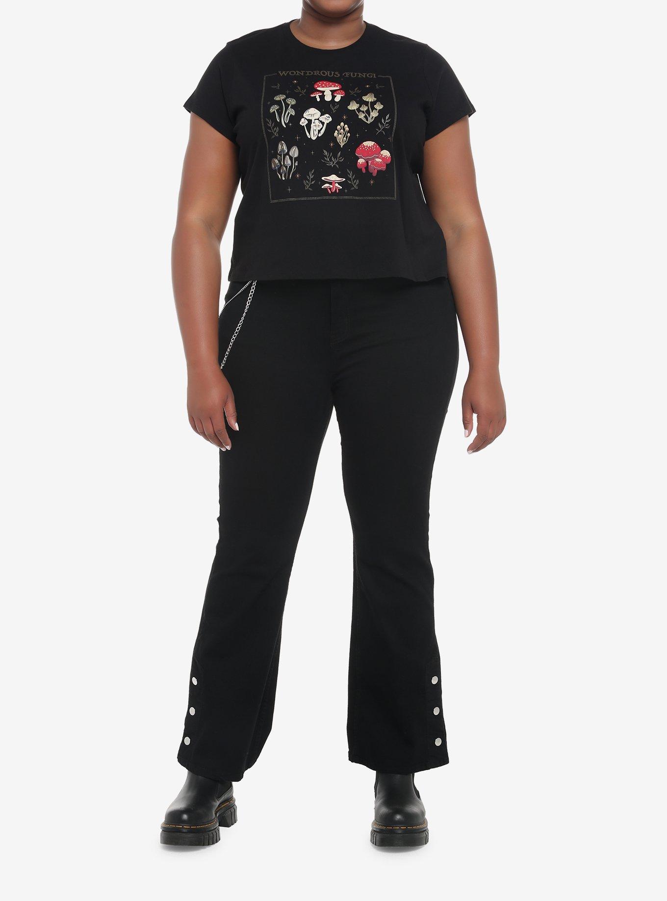 Dark Fungi Cottagecore Crop T-Shirt Plus Size, MULTI, alternate