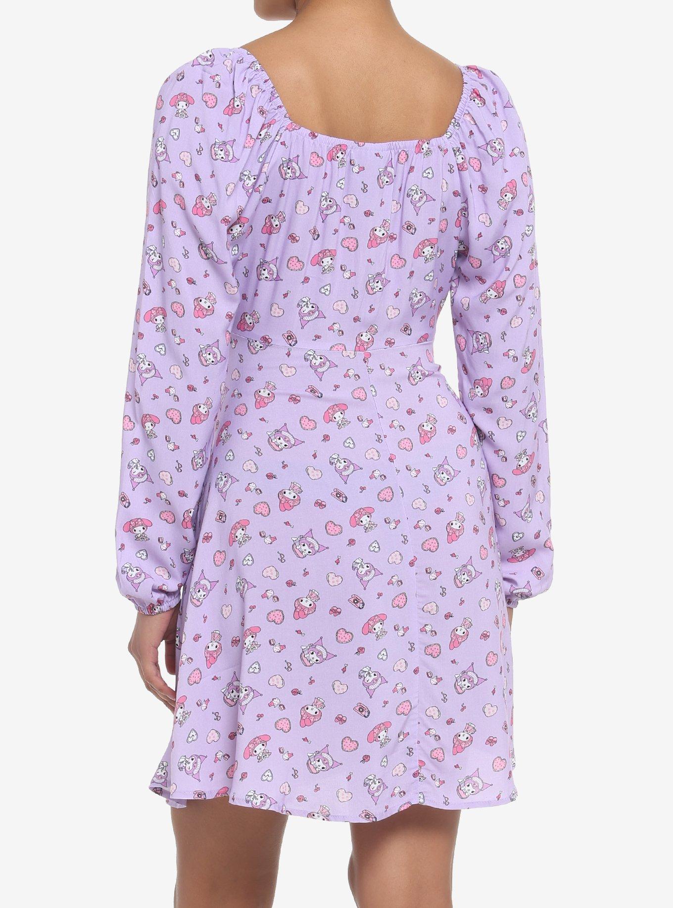 My Melody & Kuromi Sweetheart Long-Sleeve Dress, MULTI, alternate