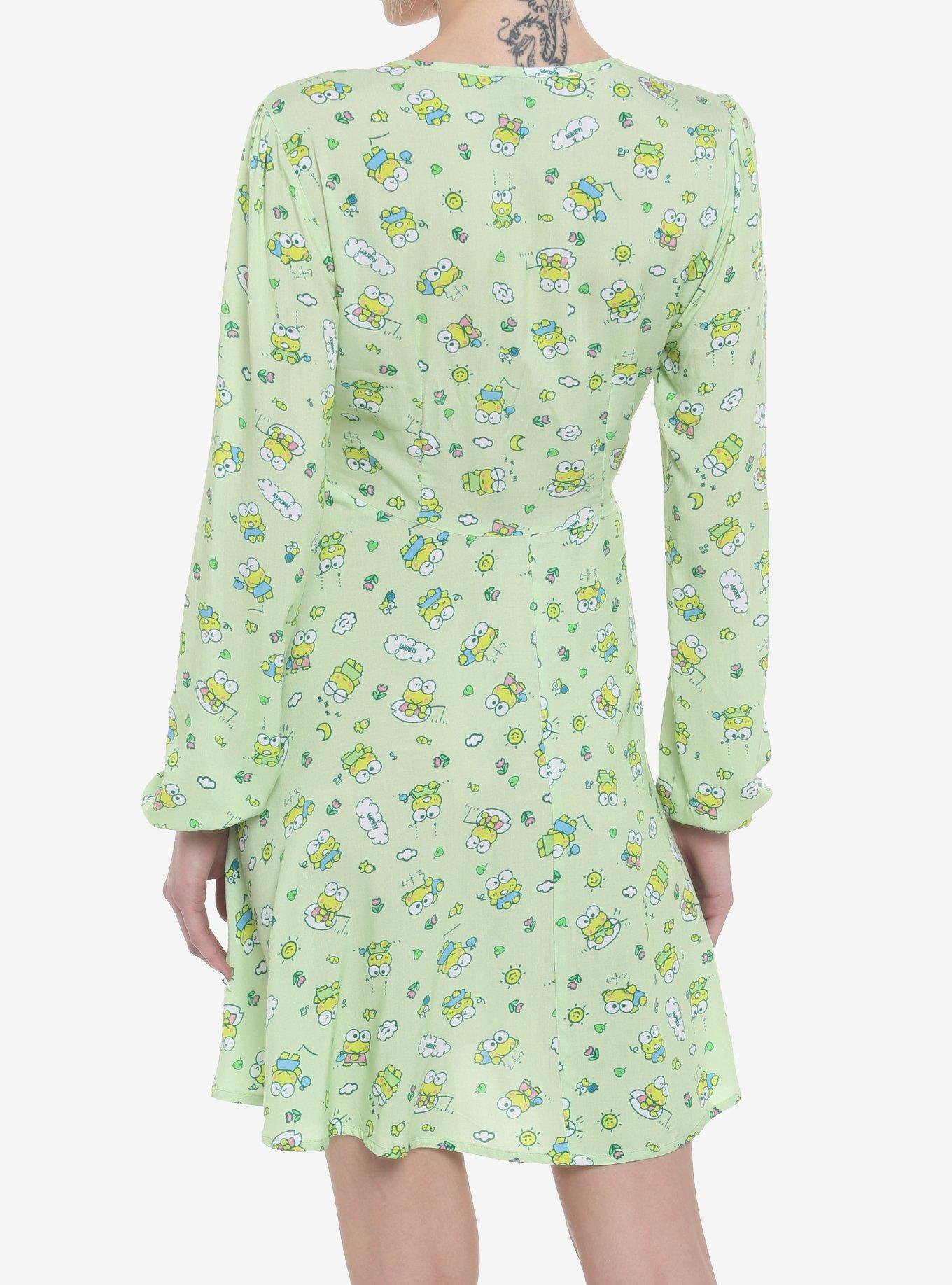 Keroppi Long-Sleeve Dress, MULTI, alternate