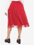 Her Universe Disney Mickey Mouse Red Mesh Midi Skirt Plus Size, RED, alternate