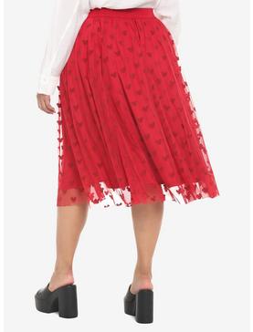 Her Universe Disney Mickey Mouse Red Mesh Midi Skirt Plus Size, , hi-res