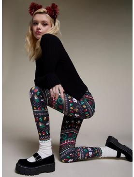 Her Universe Disney Holiday Mickey Mouse & Friends Fair Isle Leggings, , hi-res