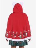 Her Universe Disney Holiday Mickey Mouse Hooded Cape Plus Size, RED  WHITE, alternate