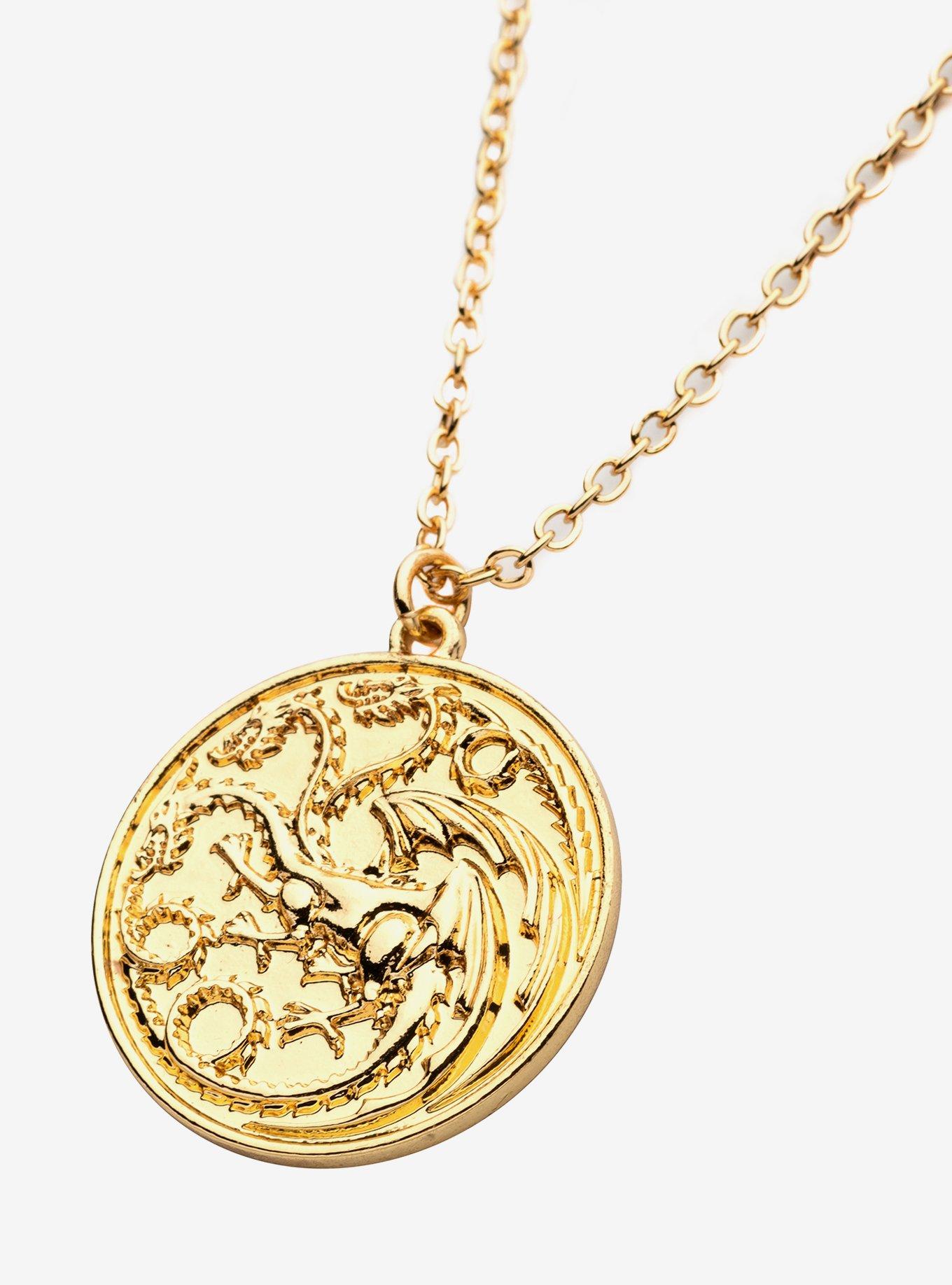 House Of The Dragon Targaryen Sigil Necklace, , alternate