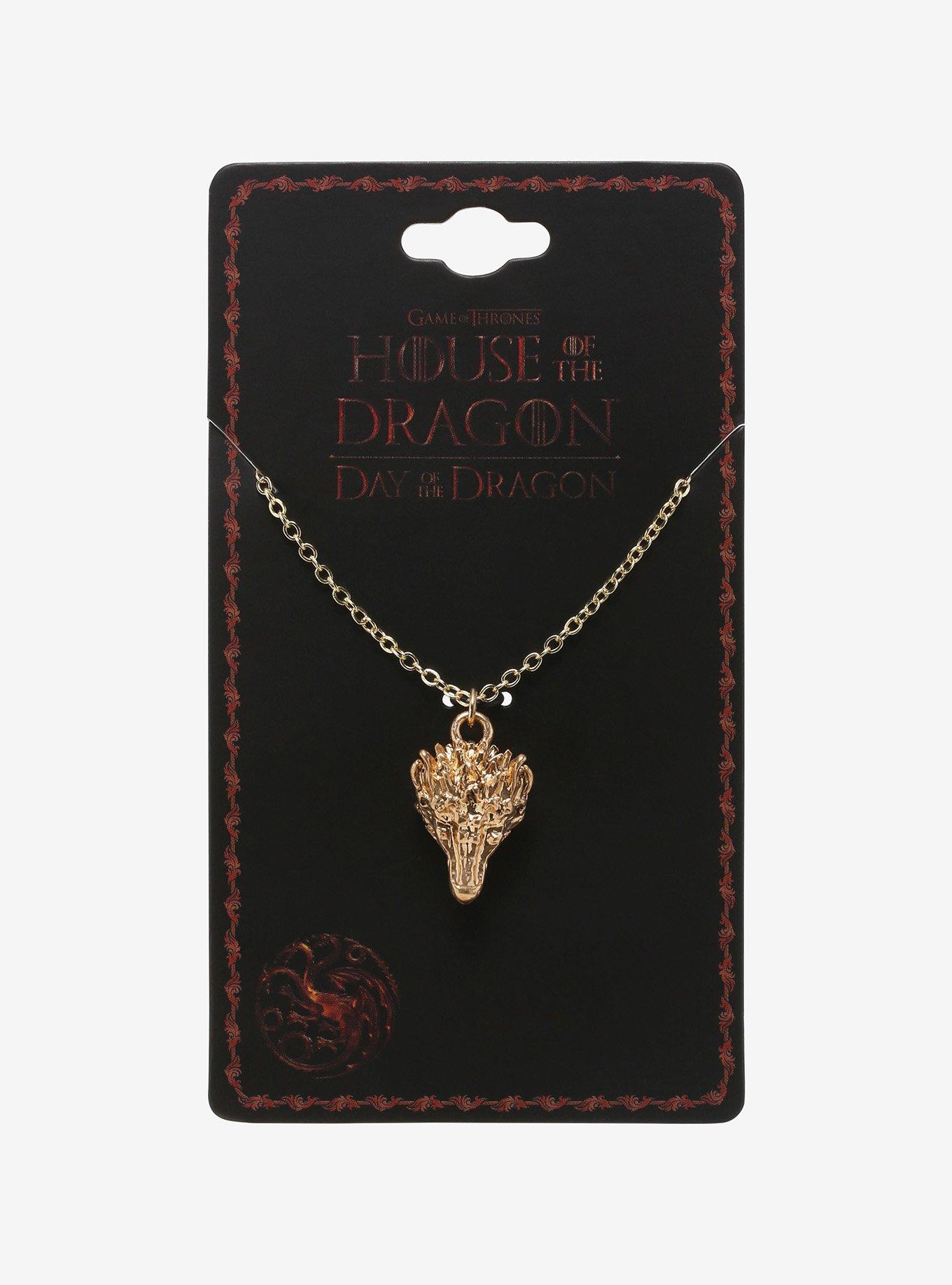 House Of The Dragon Gold Dragon Necklace, , alternate