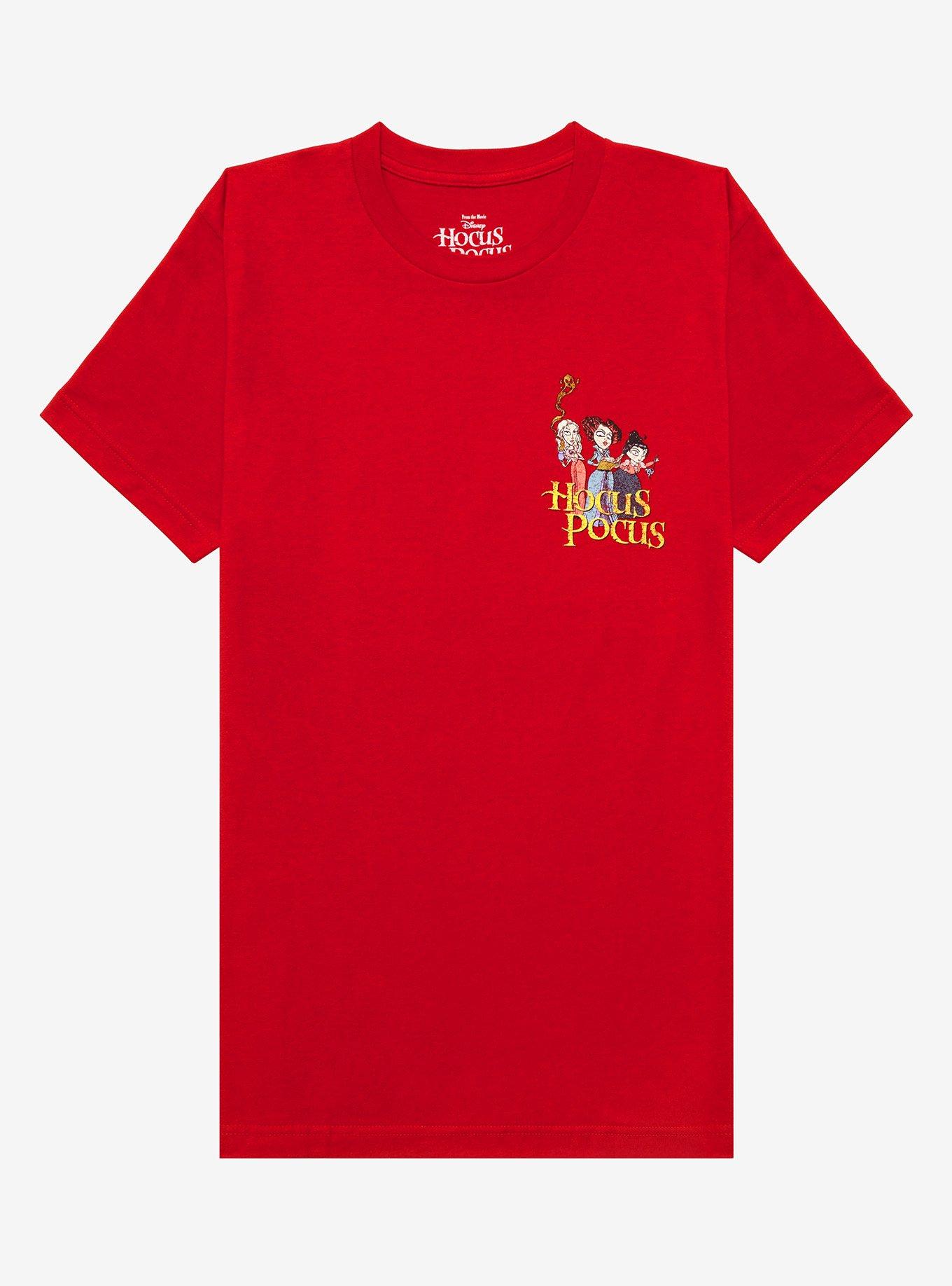 Disney Hocus Pocus Sanderson Sisters Sketch Portrait T-Shirt - BoxLunch Exclusive , DARK RED, alternate