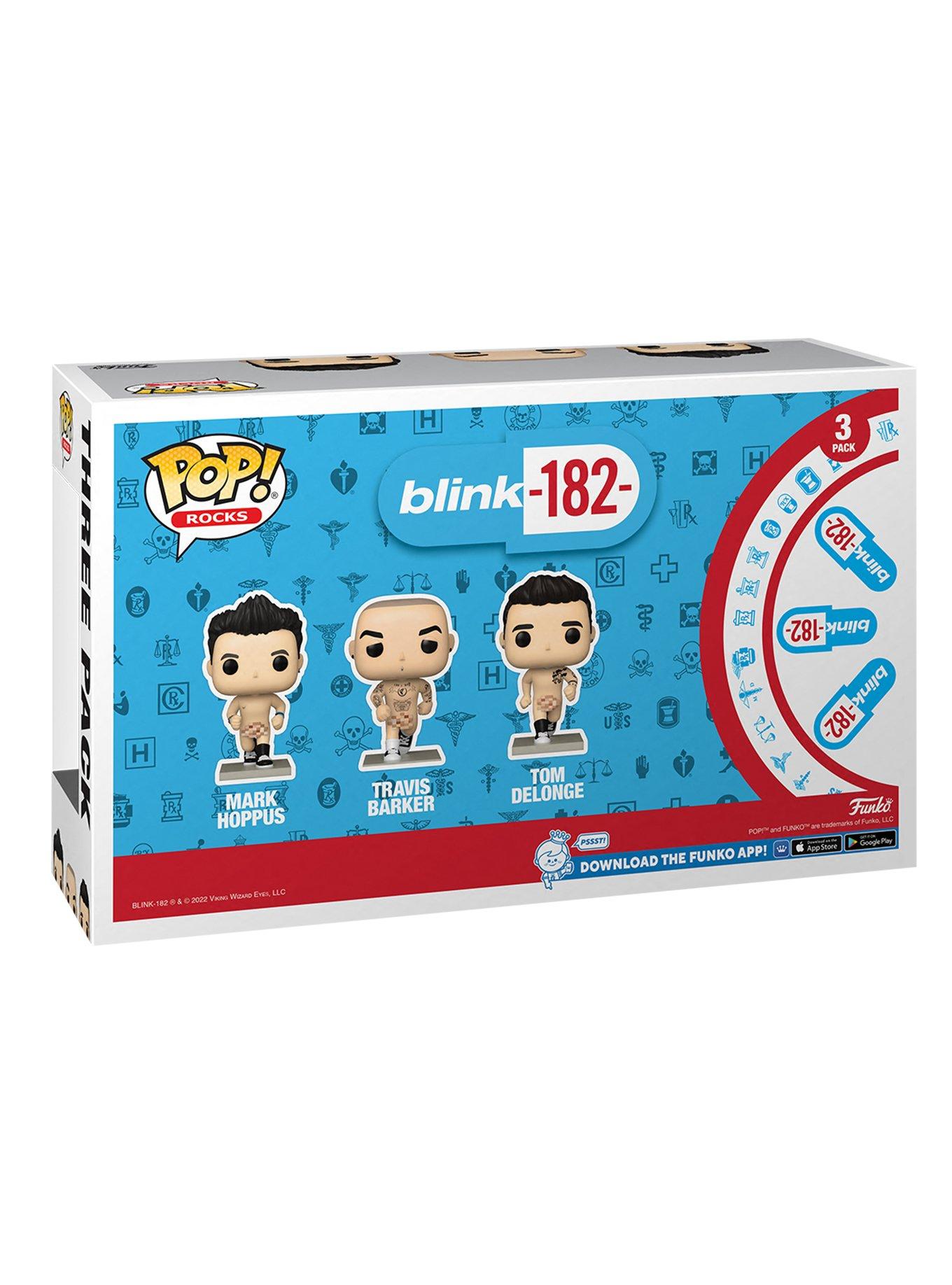 Funko Blink-182 Pop! Rocks Mark Hoppus Travis Barker & Tom Delonge Vinyl Figure Set 2022 HT Expo Exclusive, , alternate