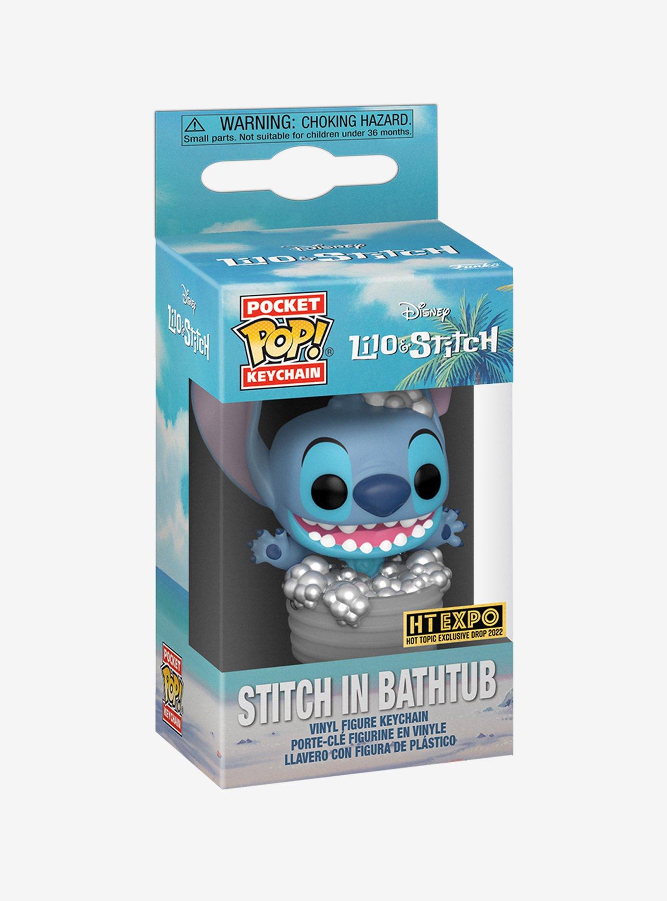 Funko Disney Lilo & Stitch Pocket Pop! Stitch In Bathtub Vinyl Figure Key Chain 2022 HT Expo Exclusive, , alternate