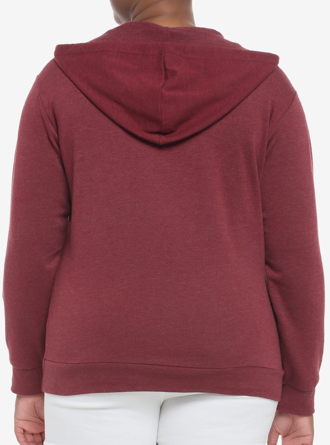 Her Universe Marvel Spider-Man Logo Hoodie Plus Size, DARK RED, alternate