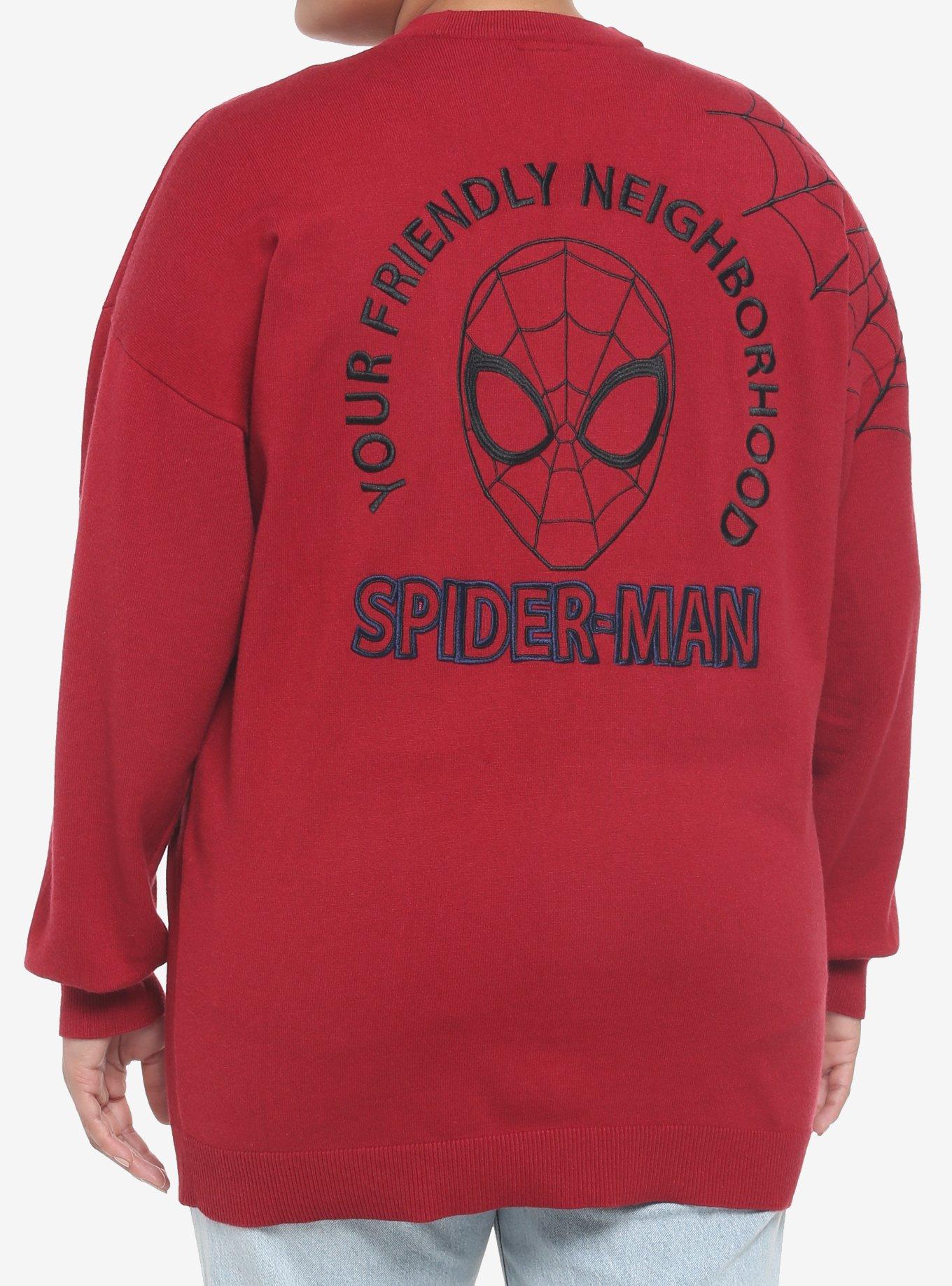 Her Universe Marvel Spider-Man Web Cardigan Plus Size, RED  BLACK, alternate