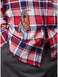 Our Universe Marvel Spider-Man Patches Button-Up Flannel Shirt, PLAID - RED, alternate