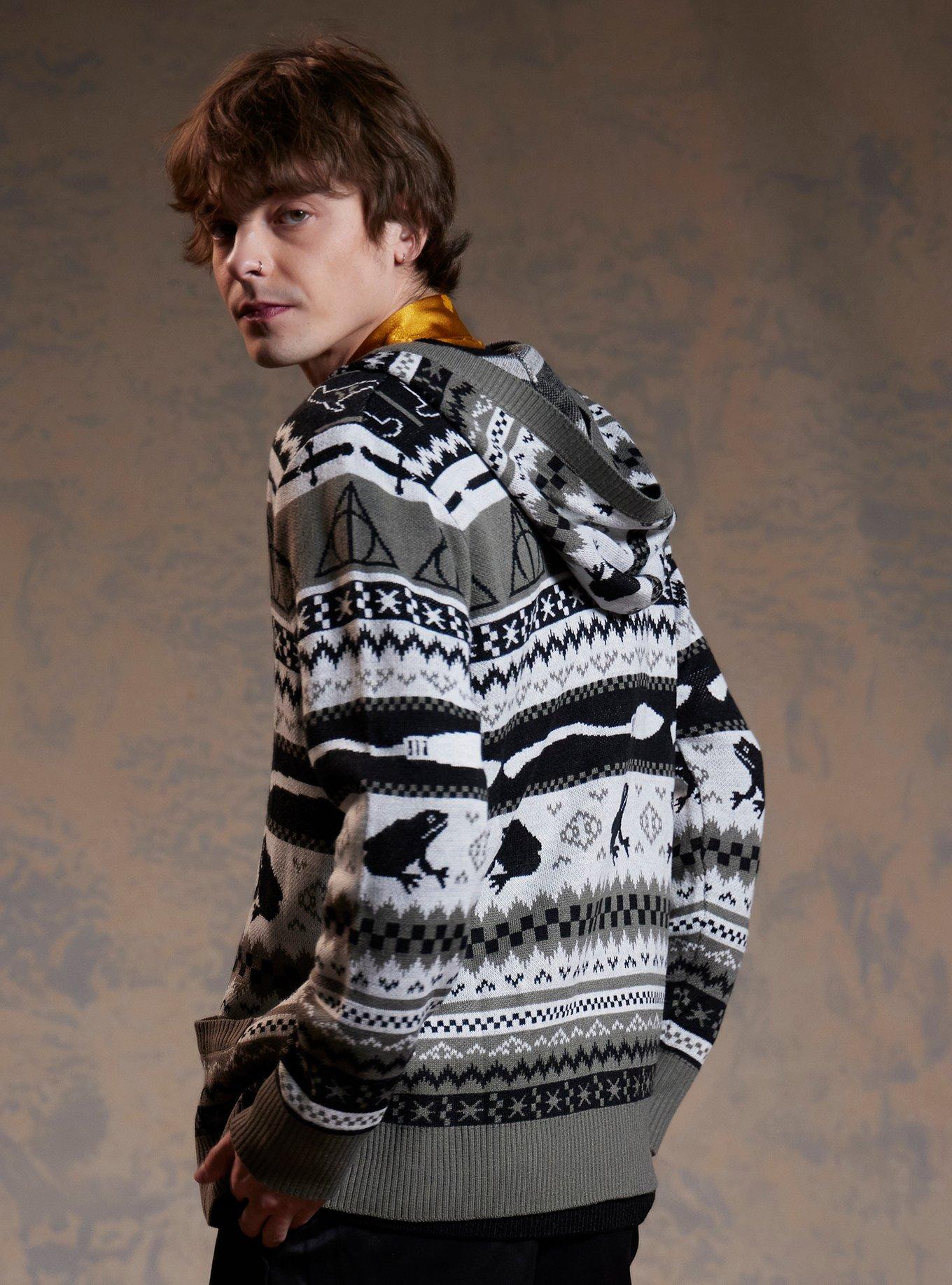 Harry Potter Neville Fair Isle Hooded Cardigan, MULTI, alternate