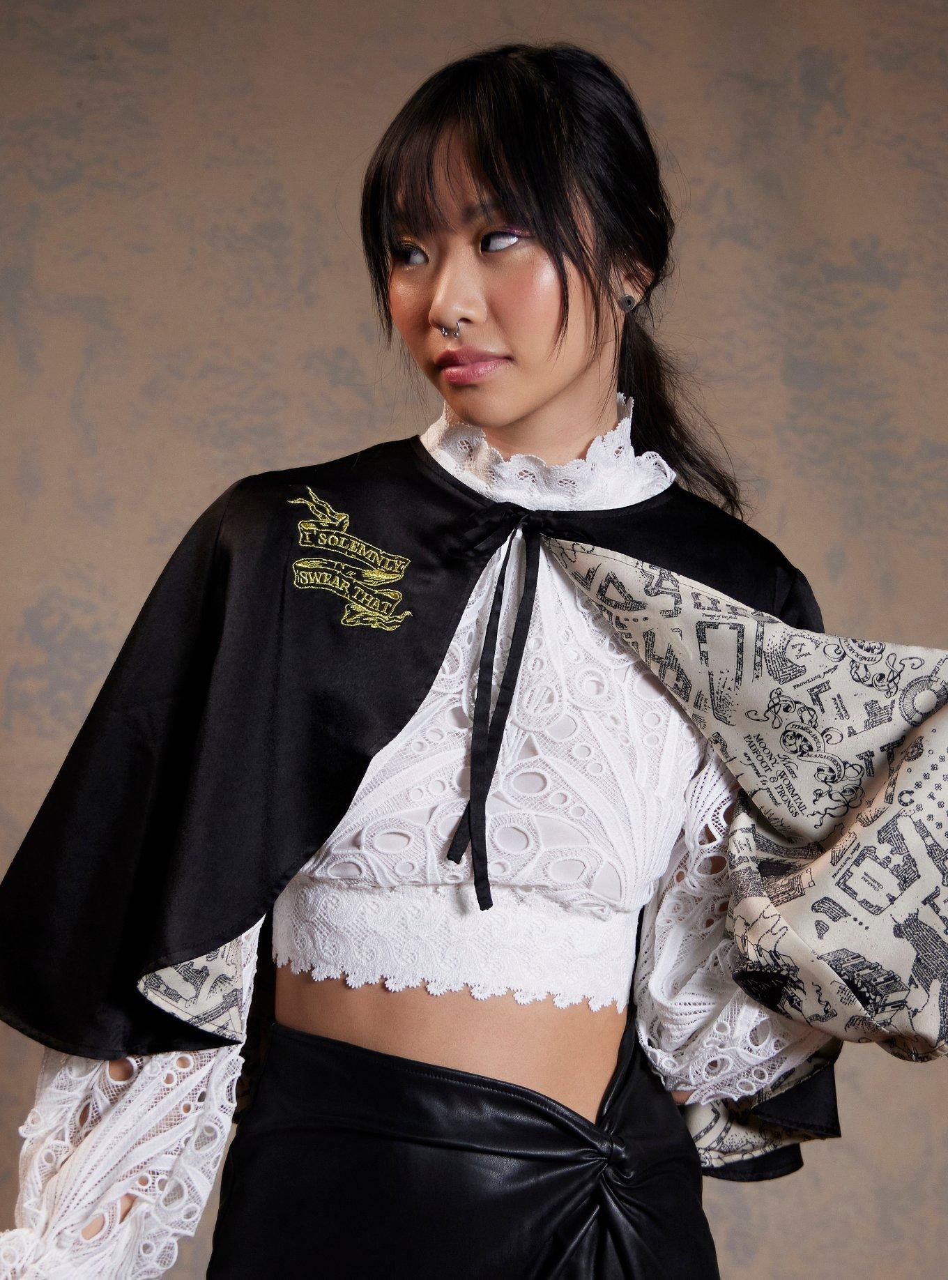 Harry Potter Marauder's Map Girls Capelet, MULTI, alternate