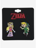 Nintendo The Legend of Zelda Chibi Link & Zelda Enamel Pin Set, , alternate