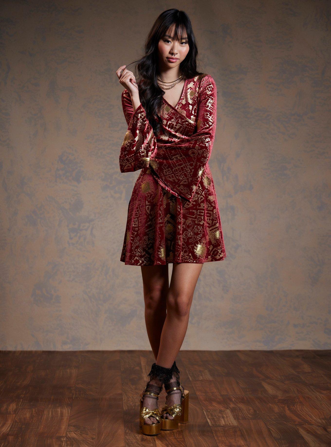 Harry Potter Marauder's Map Velvet Dress | Hot Topic