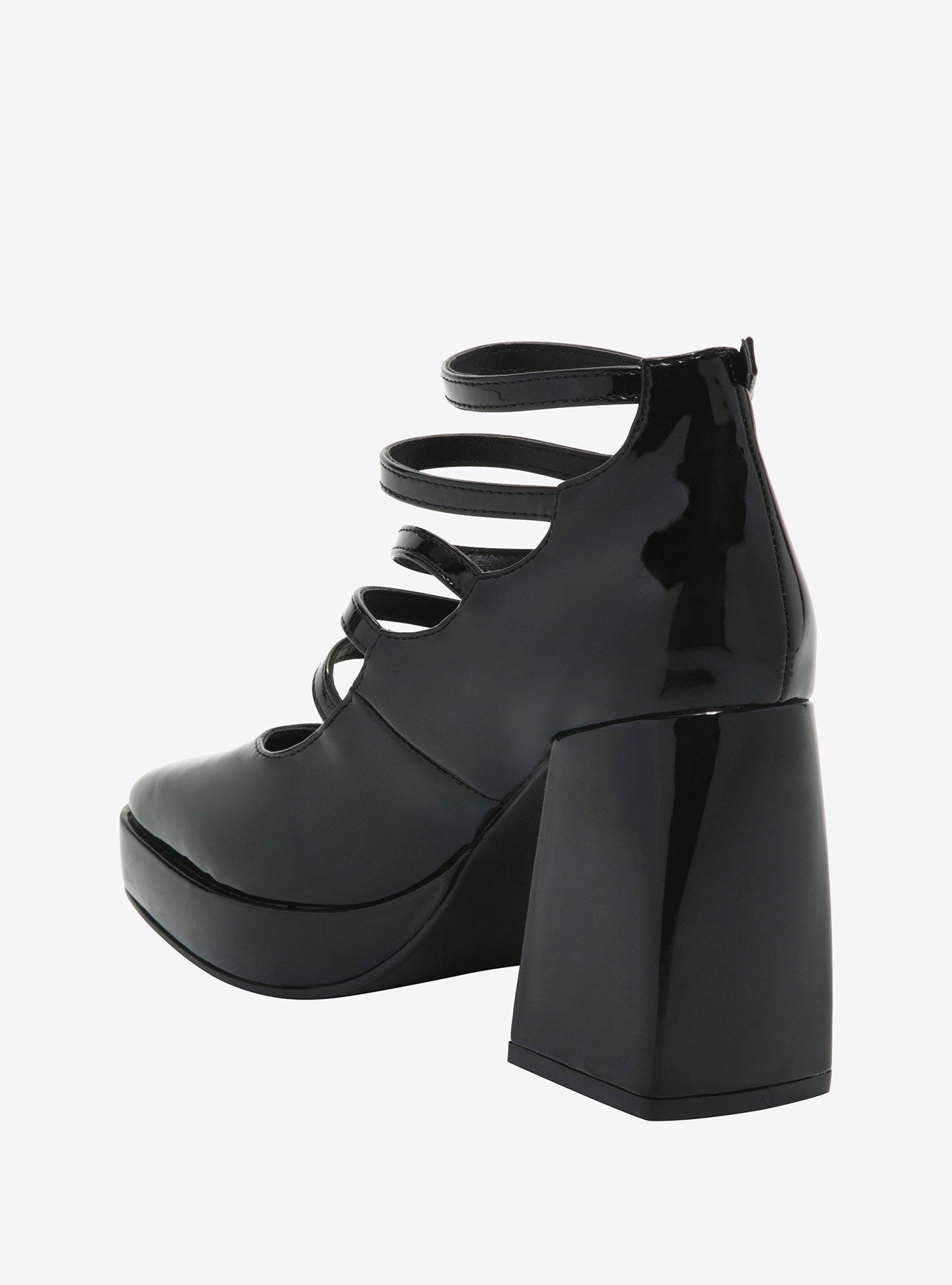 Black Multi Strap Heels, MULTI, alternate