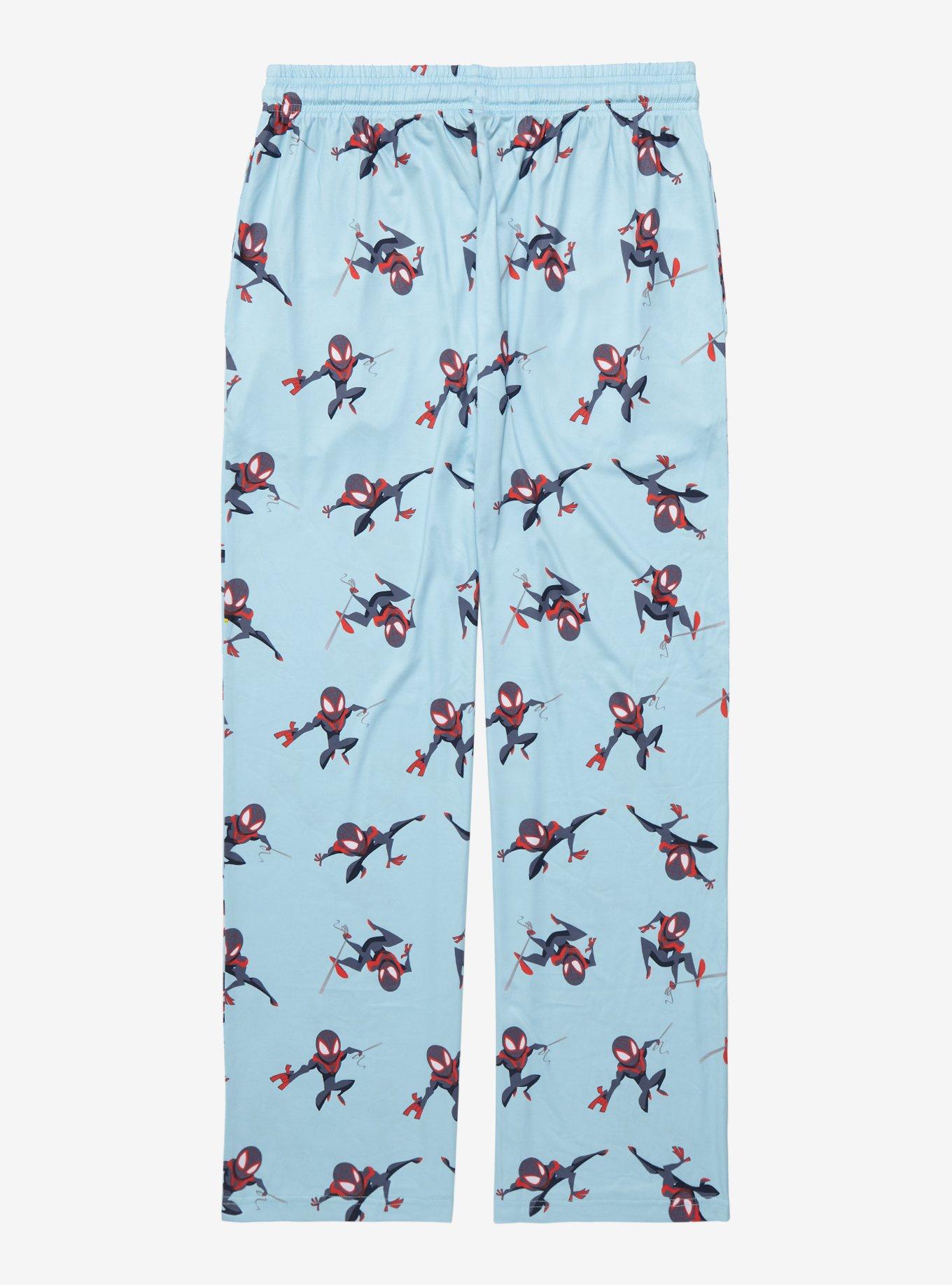 Marvel Spider-Man: Into the Spider-Verse Miles Morales Allover Print Sleep Pants, LIGHT GREY, alternate