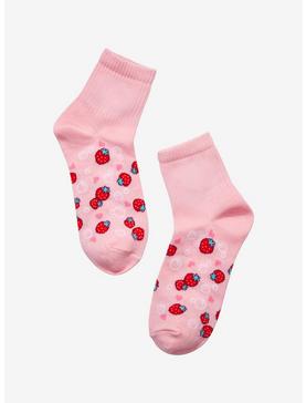 Axolotl Strawberry Ankle Socks, , hi-res