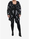 Moons & Stars Girls Open Cardigan Plus Size, BLACK, alternate