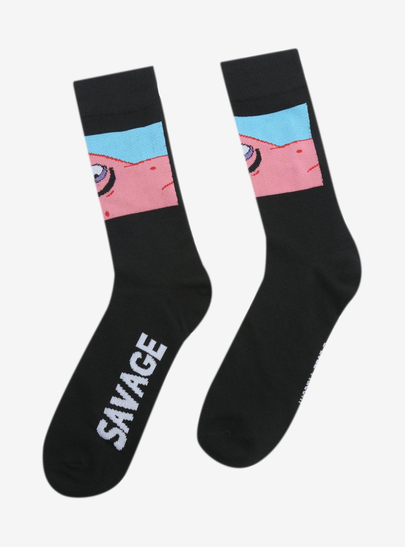 SpongeBob SquarePants Savage Patrick Crew Socks, , alternate
