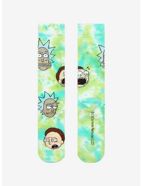 Rick And Morty Faces Tie-Dye Crew Socks, , hi-res