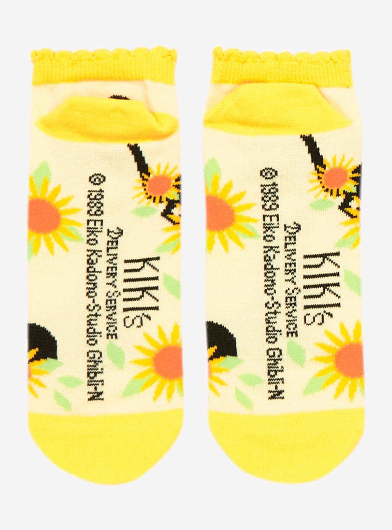 Studio Ghibli Kiki's Delivery Service Jiji Sunflower No-Show Socks, , alternate