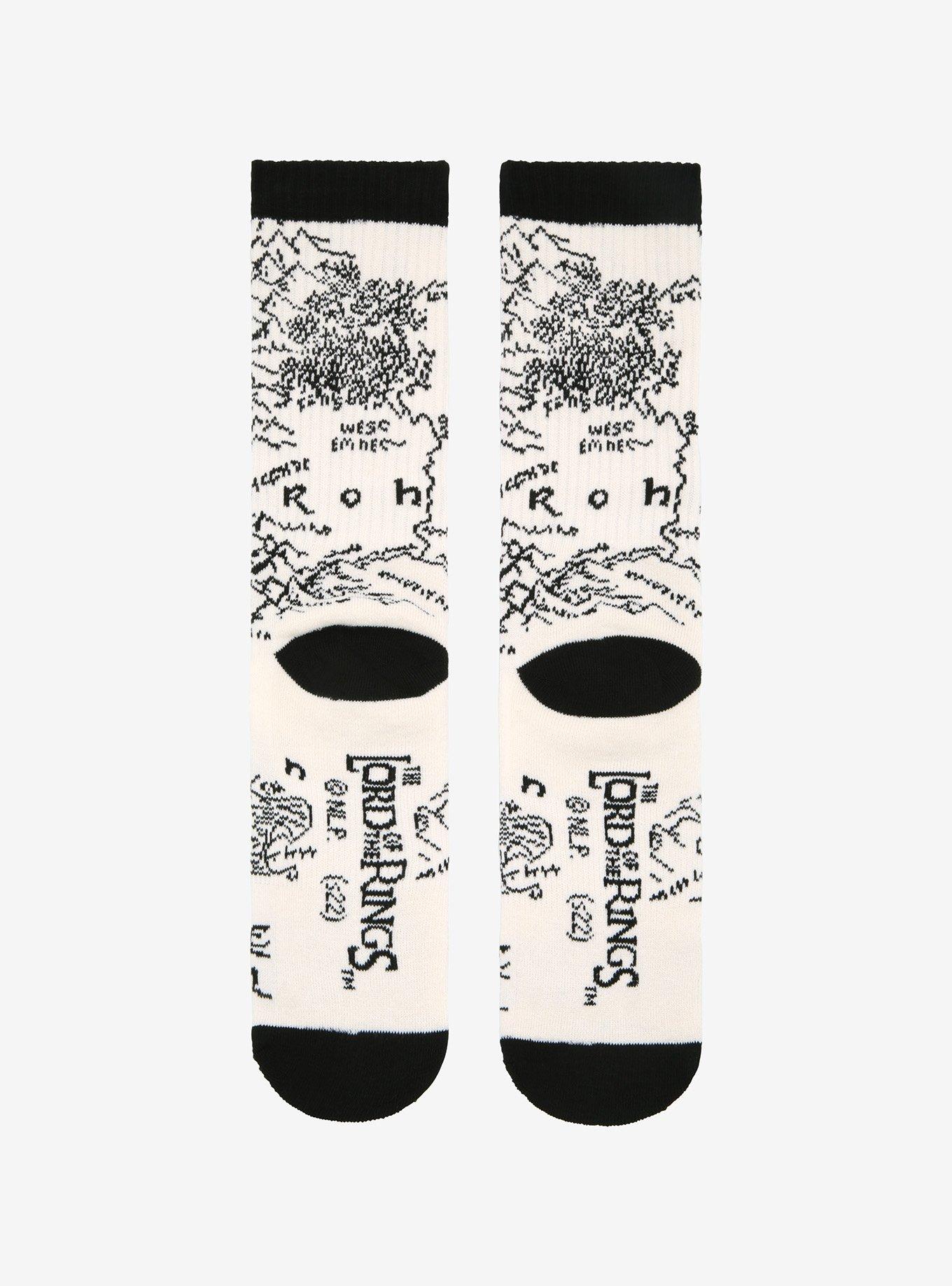 The Lord Of The Rings Map Crew Socks, , alternate
