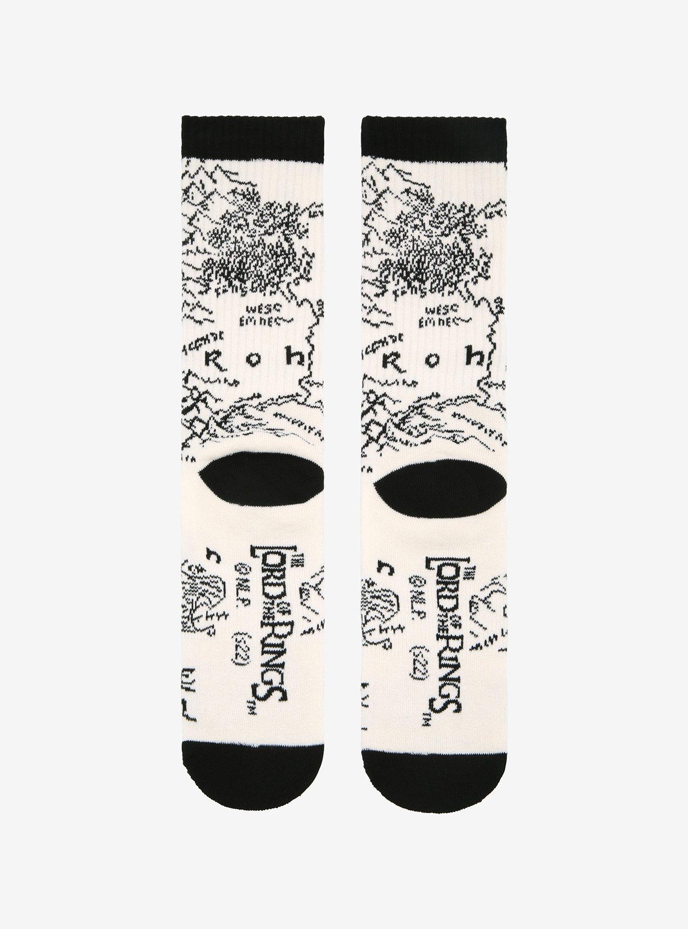 The Lord Of The Rings Map Crew Socks, , hi-res