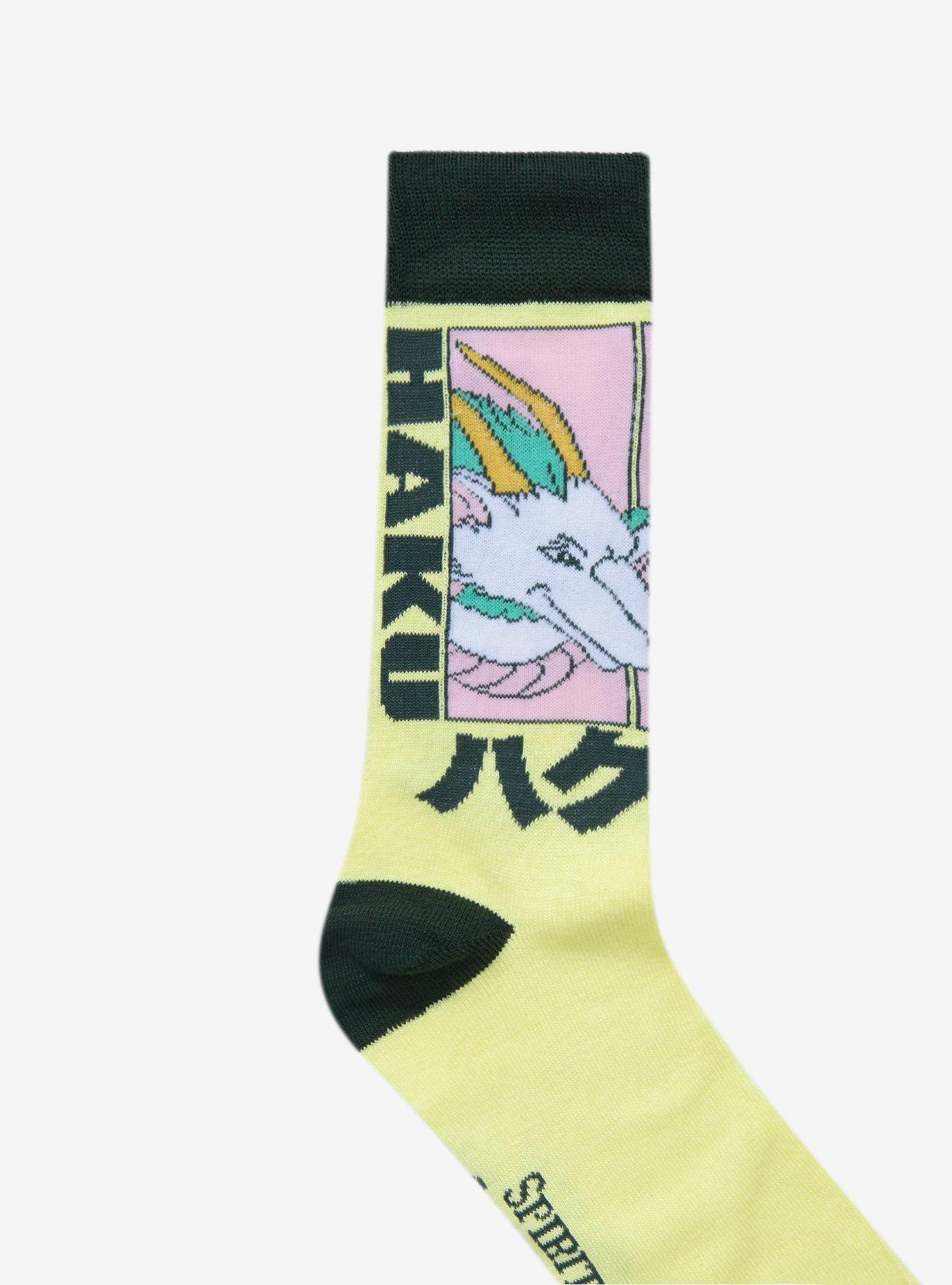 Studio Ghibli Spirited Away Haku Panel Crew Socks, , alternate