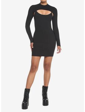 Black Twofer Mini Dress, , hi-res