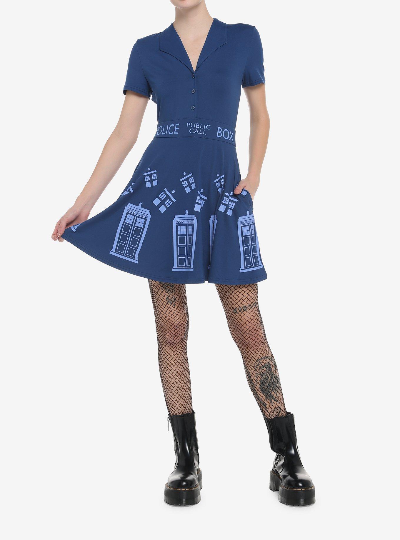 Her Universe Doctor Who TARDIS Retro Dress, , hi-res