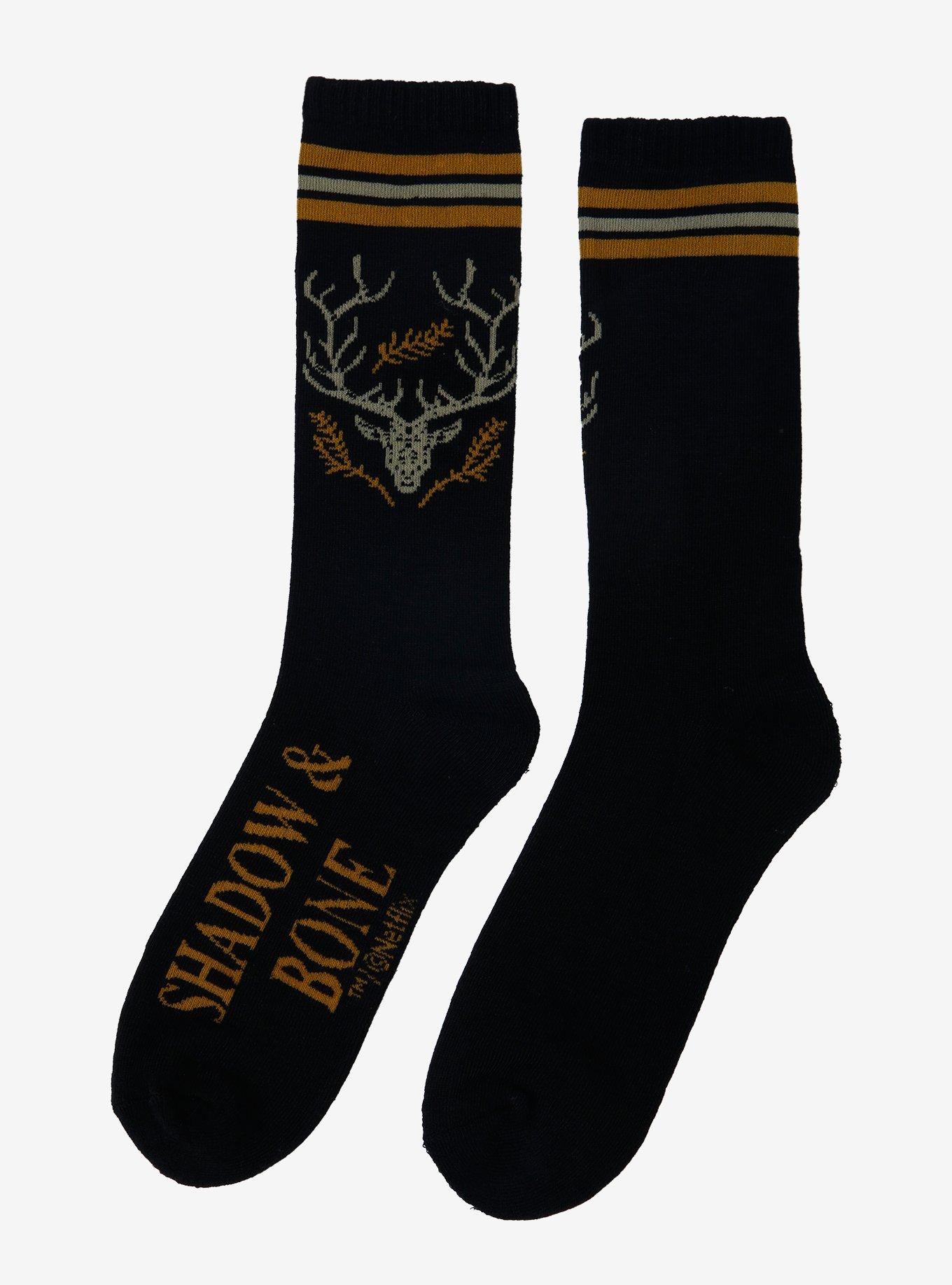 Shadow & Bone Deer Crew Socks, , alternate