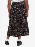 Mushroom Tiered Button-Front Midi Skirt Plus Size, MULTI, alternate