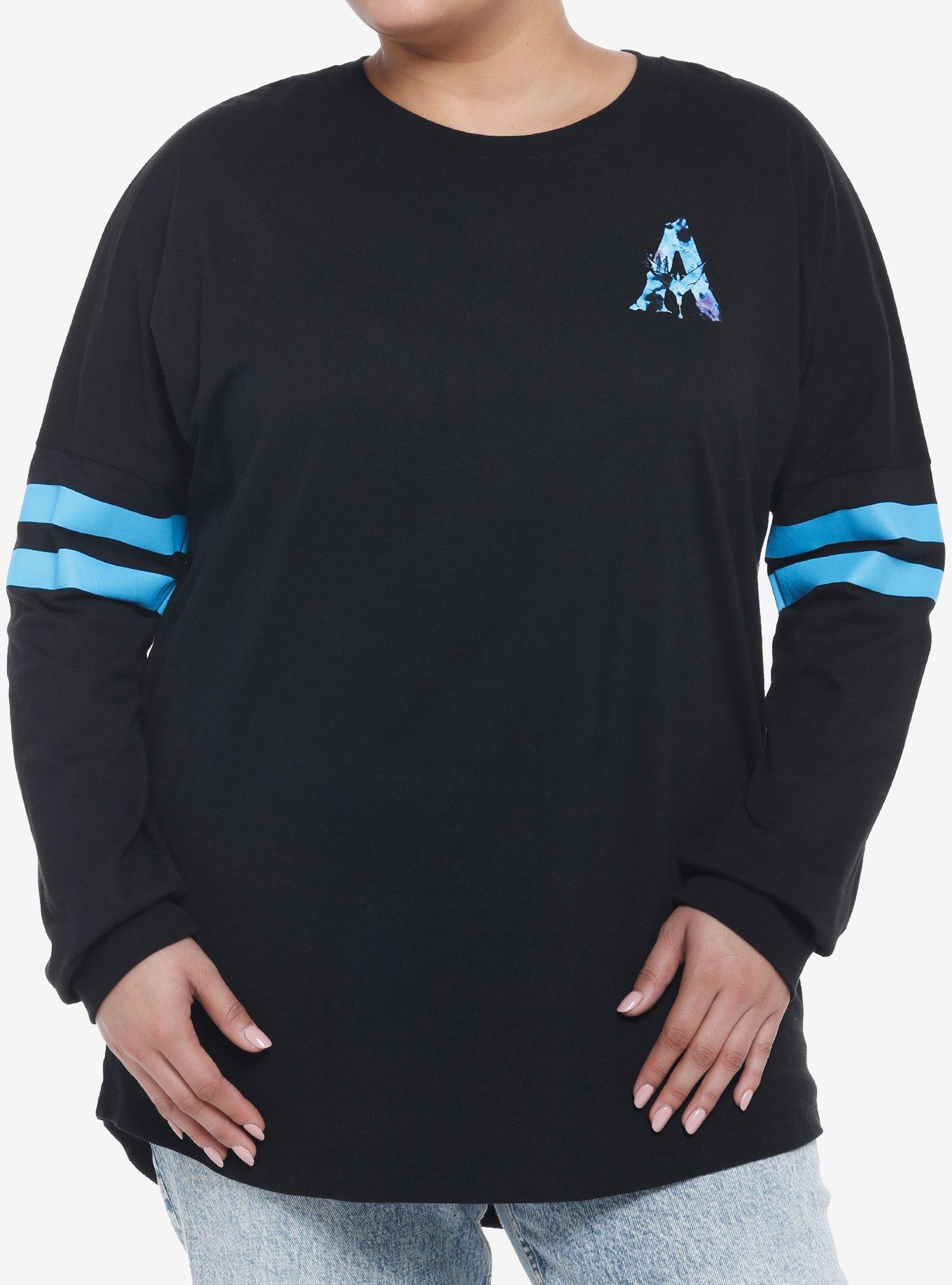 Avatar: The Way Of Water Logo Athletic Jersey Plus Size, BLACK TEAL, alternate