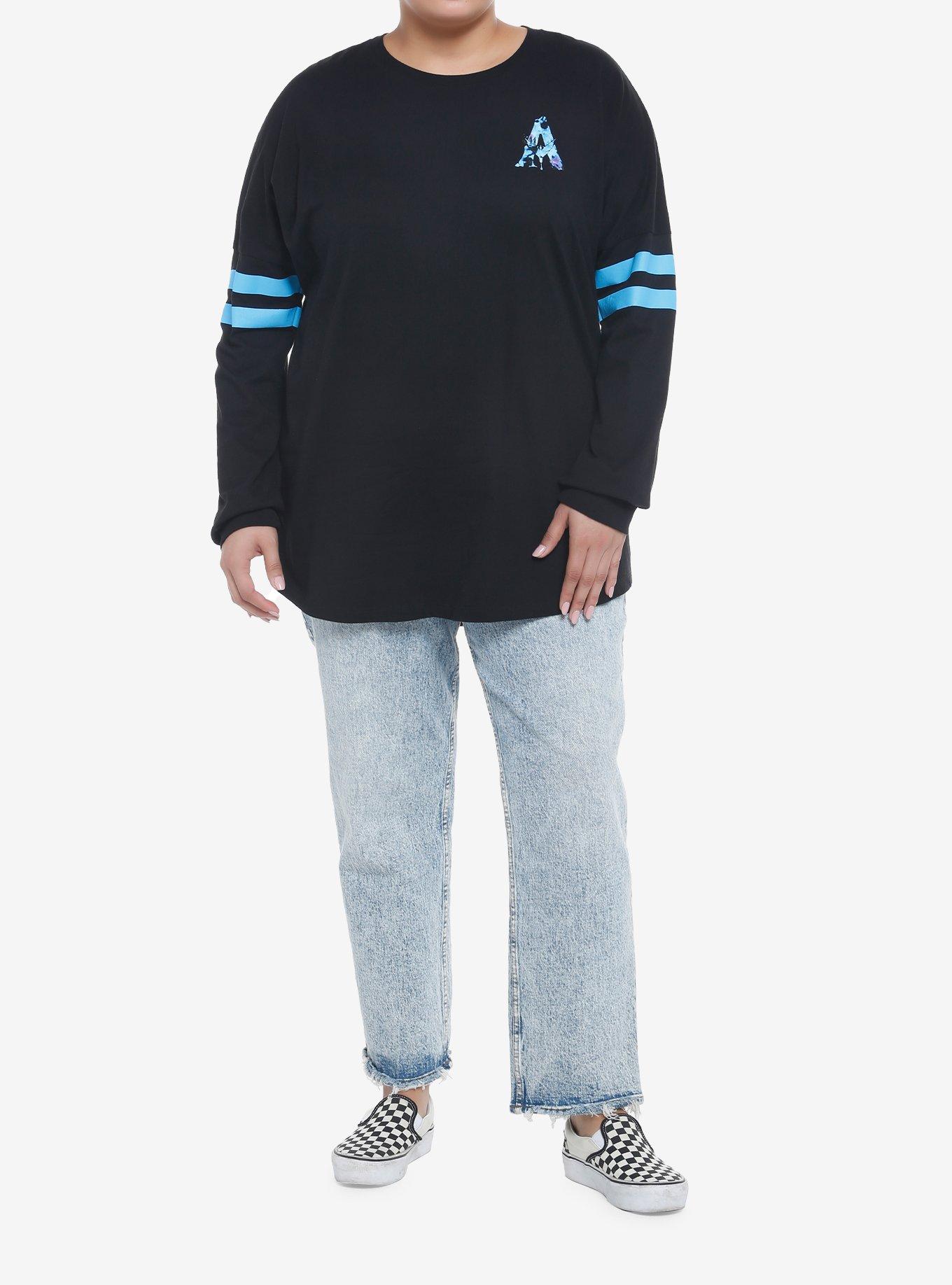 Avatar: The Way Of Water Logo Athletic Jersey Plus Size, BLACK TEAL, alternate
