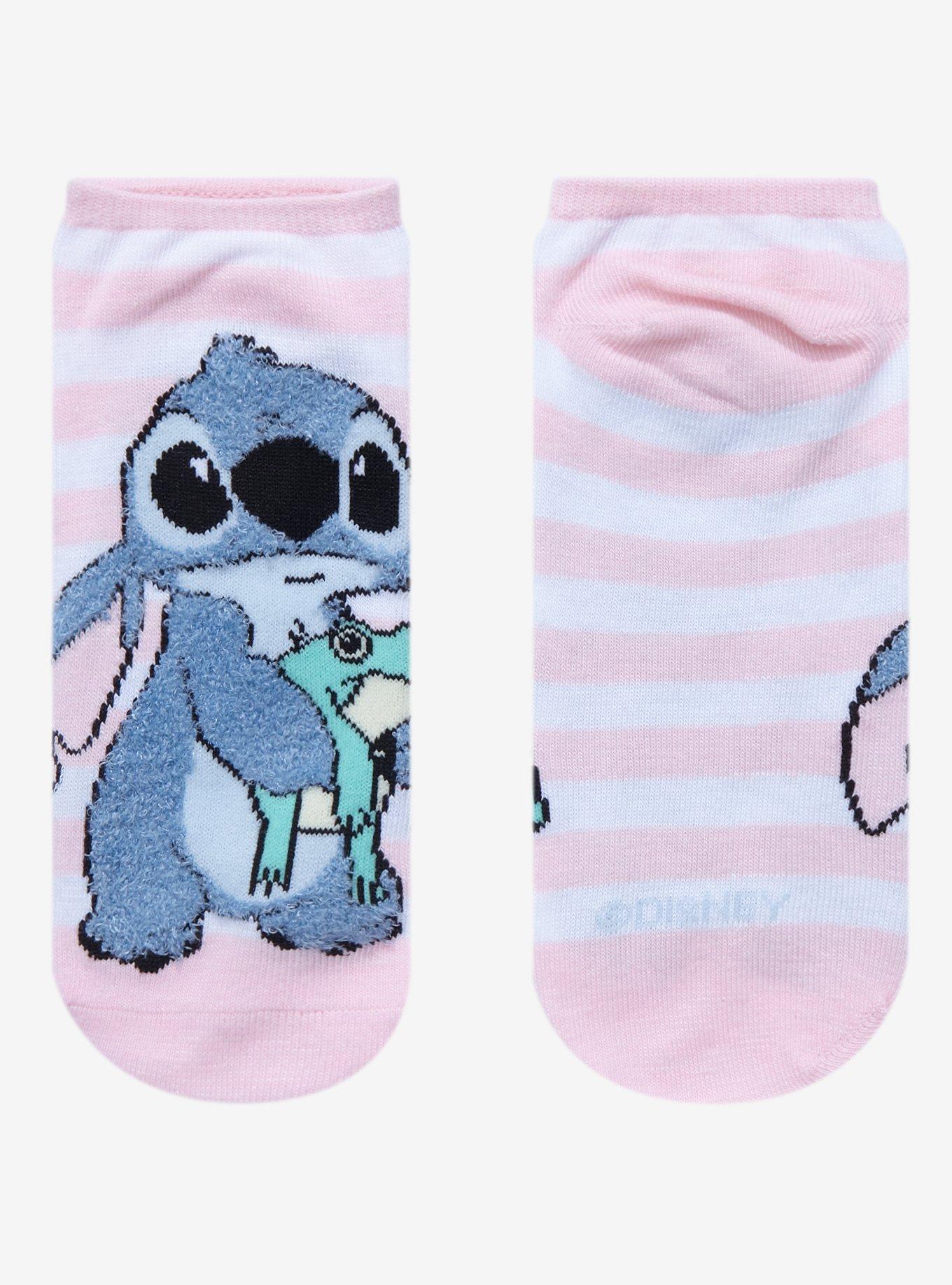Disney Lilo & Stitch Frog Textured No-Show Socks, , alternate