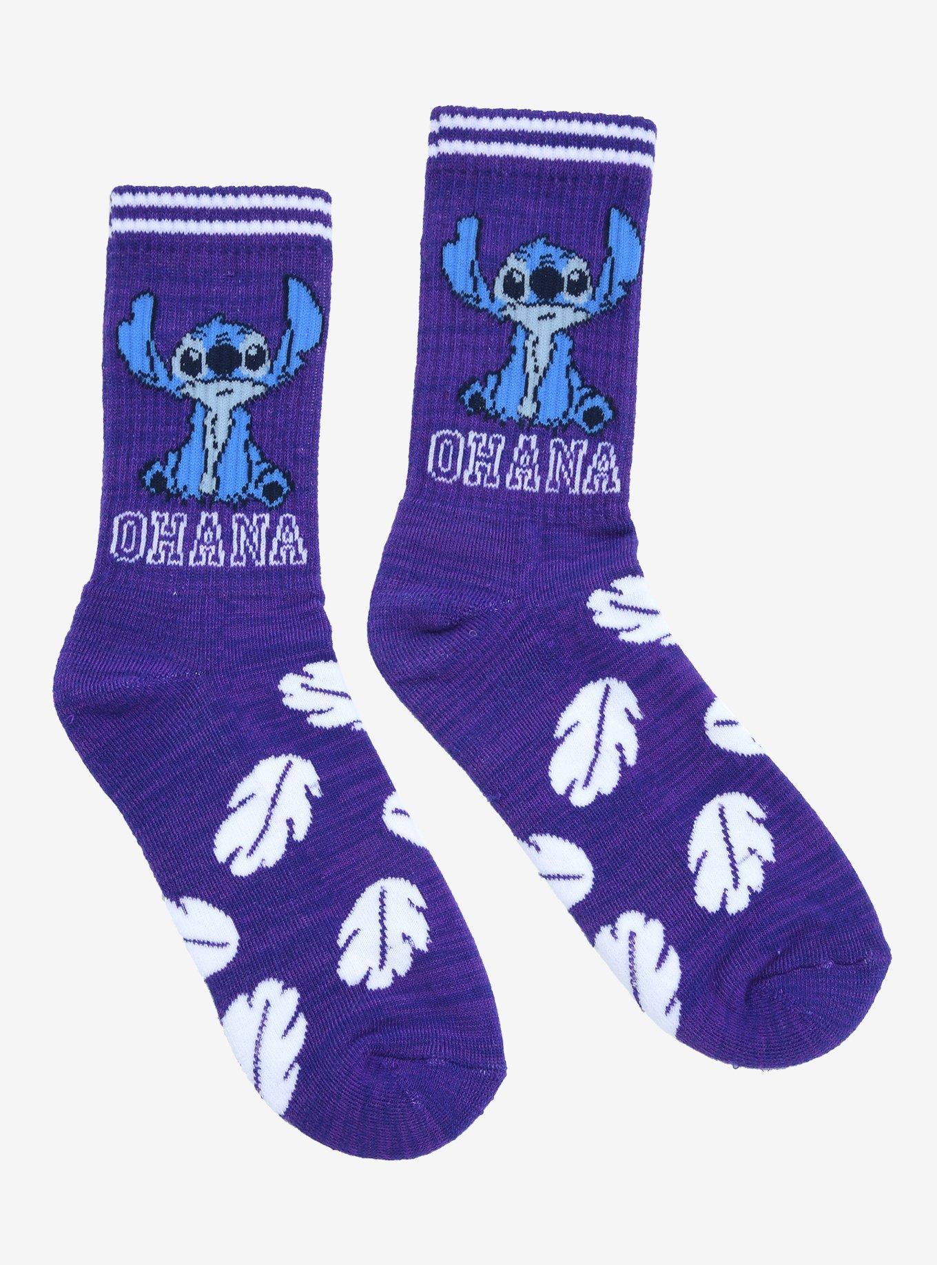 Disney Lilo & Stitch Ohana Leaf Crew Socks, , alternate