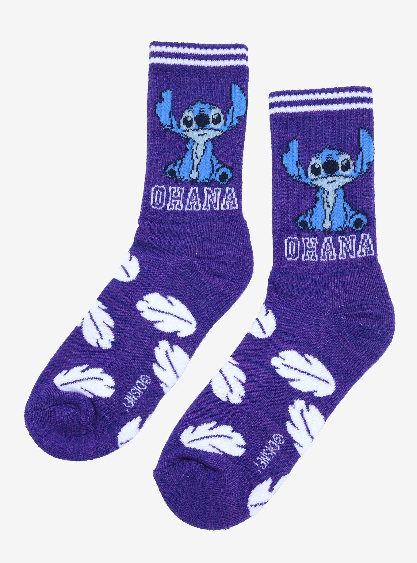 Disney Lilo & Stitch Ohana Leaf Crew Socks, , alternate
